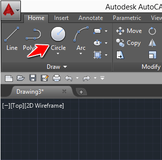 آموزش ترسیم دایره در اتوکد